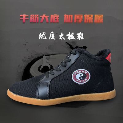 陈家沟加绒加厚太极拳鞋牛筋底男