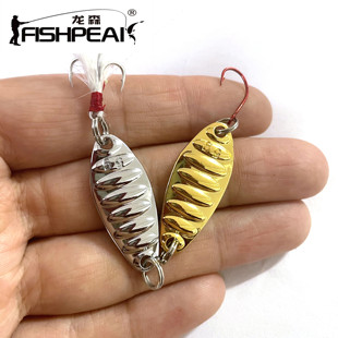 FISHPEAK平振亮片1.5克-20克血槽钩路亚饵马口溪流微物白条罗非翘