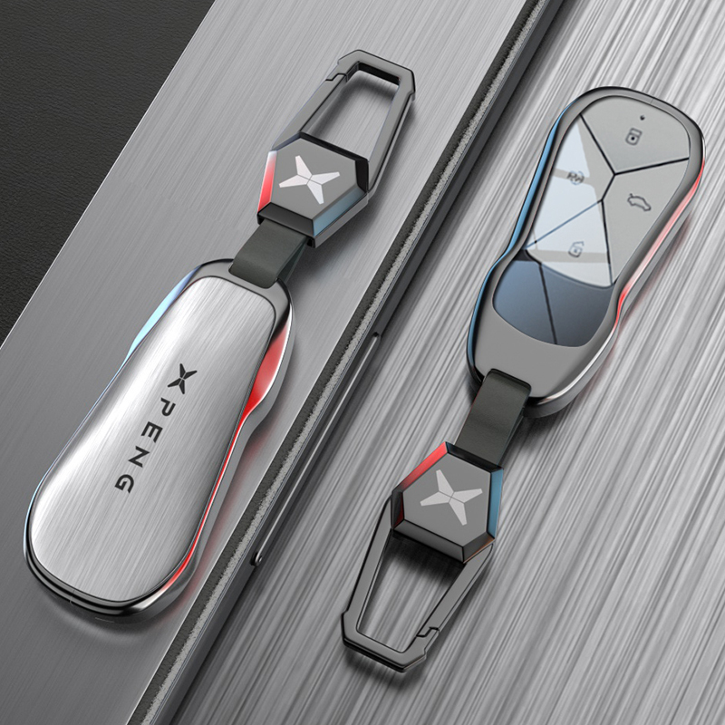 拉丝镜面小鹏锌合金钥匙套