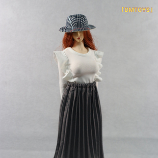 现货 1/6女兵人衣服 荷叶边淑女套装 潮流可动人偶服装配件