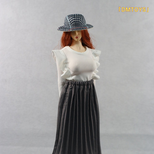 现货  1/6女兵人衣服 荷叶边淑女套装 潮流可动人偶服装配件