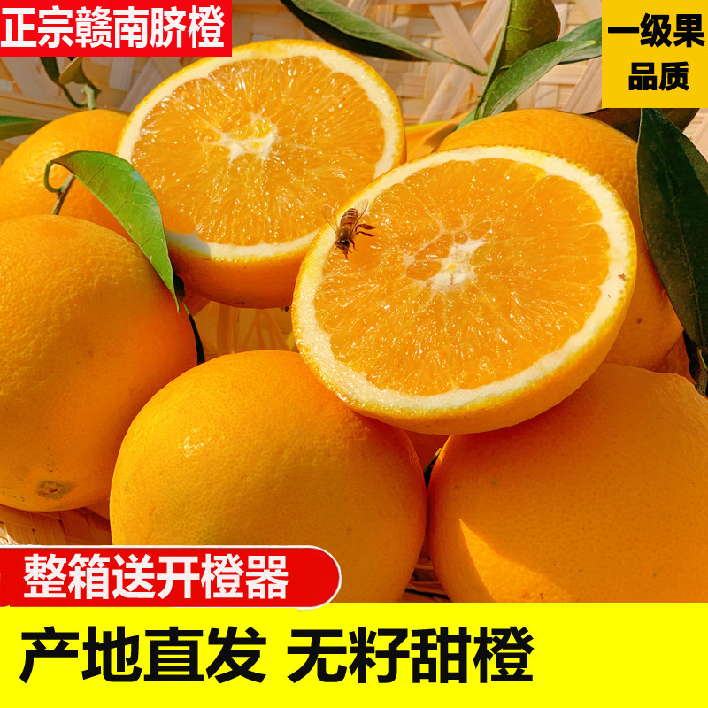 正宗江西赣南脐橙赣州甜橙子水果5/10斤装现摘现发信丰老树脐橙