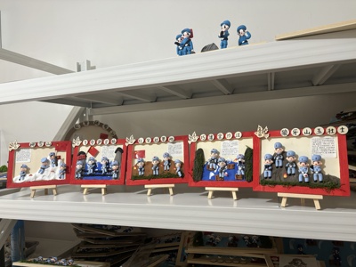 七律长征手工15*20厘米红色文化粘土立体画手工