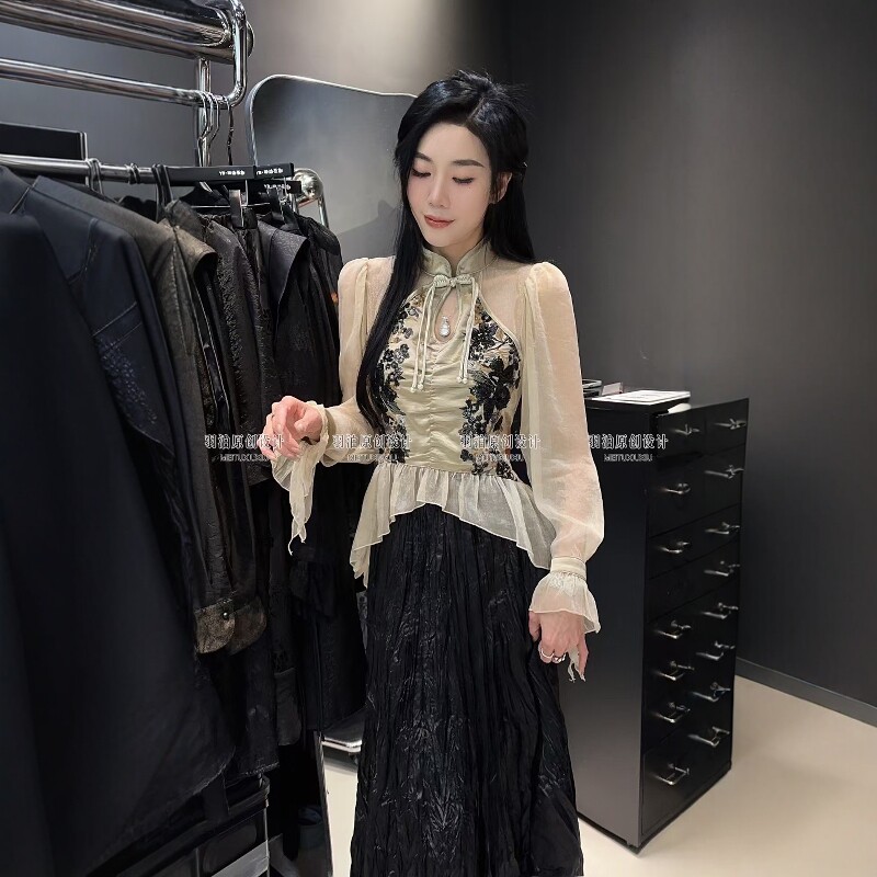 立领新中式国风改良式旗袍衬衫女