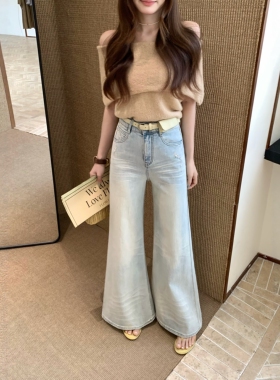 ZM1991牛仔喇叭裤女2026夏季新款欧洲站百搭显瘦洋气显瘦微喇裤潮