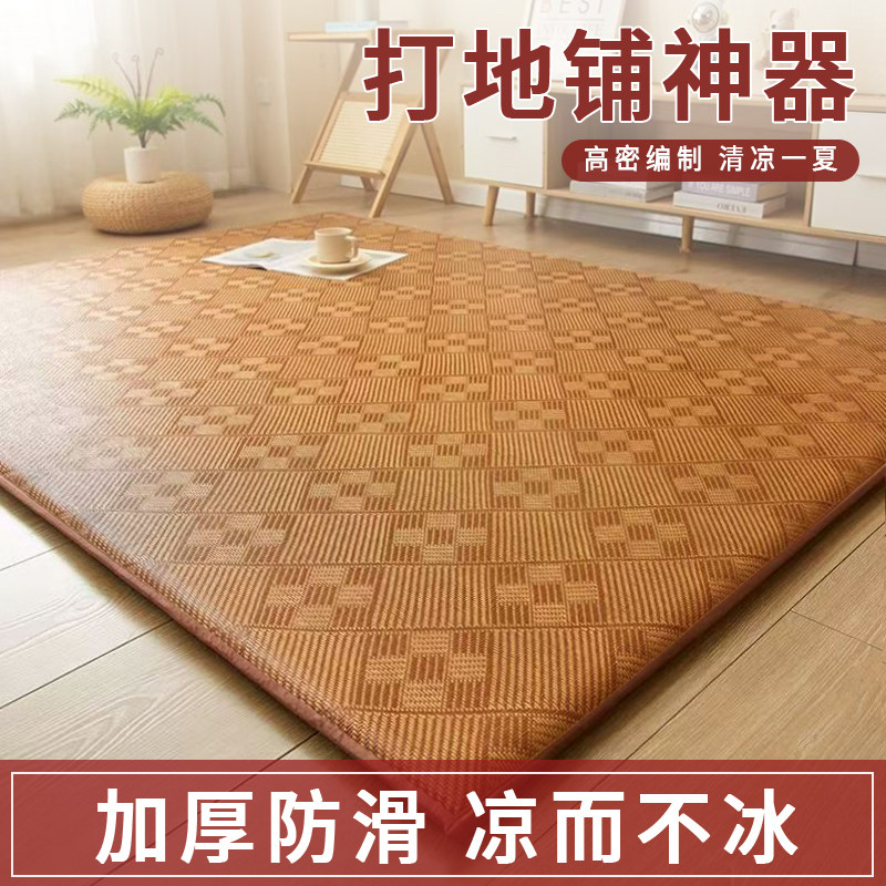 2026新款凉席地垫冰睡觉打地铺神器榻榻米床垫爬爬垫家用藤席垫