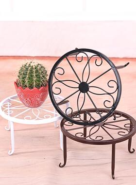 花架铁艺多层落地式置物架室内花几阳台圆形花盆客厅绿萝简约现代