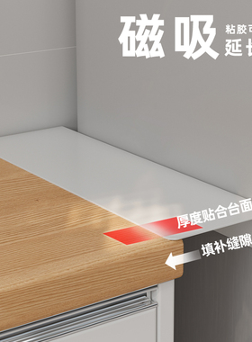 厨房夹缝置物架冰箱侧收纳磁吸免打孔台面延长板家用多功能窄缝架