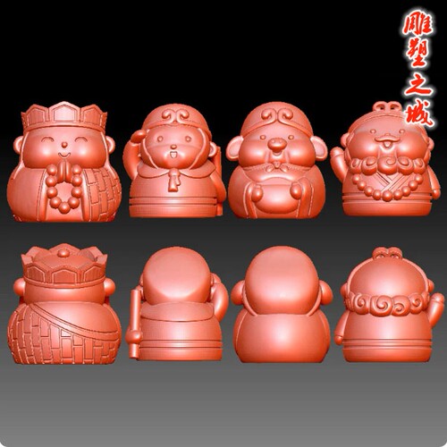 三维立体图3D打印雕刻图stl圆雕图   9162西游记师徒