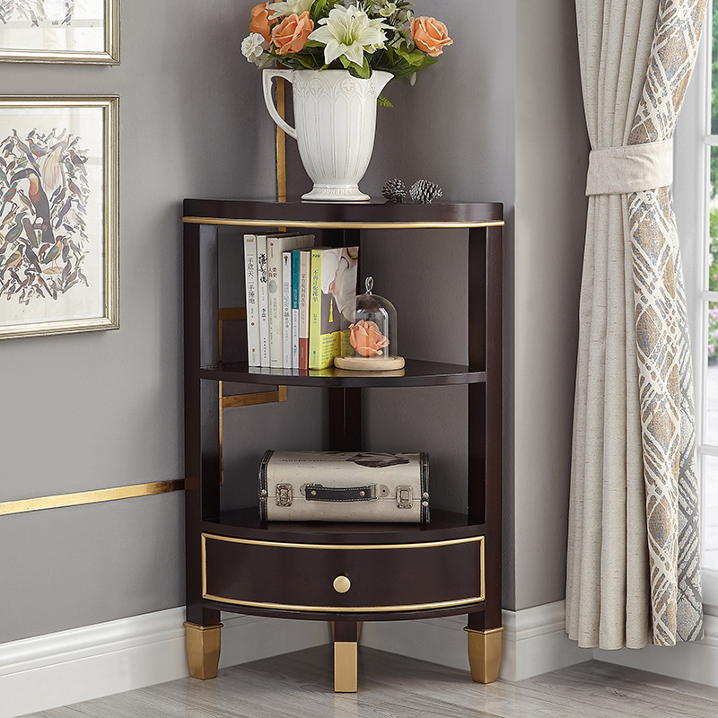 轻奢角柜墙角柜三角形置物架拐角