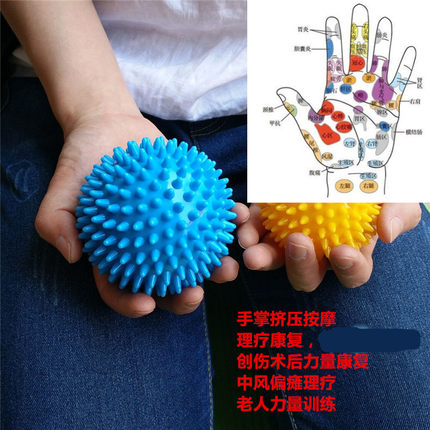 7cm瑜伽按摩球肌肉放松筋膜球肌肉放松健身球7.5cm手足刺猬按摩球