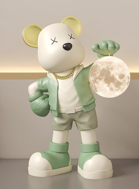 创意个性床头灯儿童房卡通暴力熊台灯男女孩卧室小熊小夜灯乔迁礼