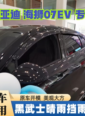 比亚迪海狮07EV晴雨挡防雨条黑武士雨眉改装装饰车窗升级雨搭配件