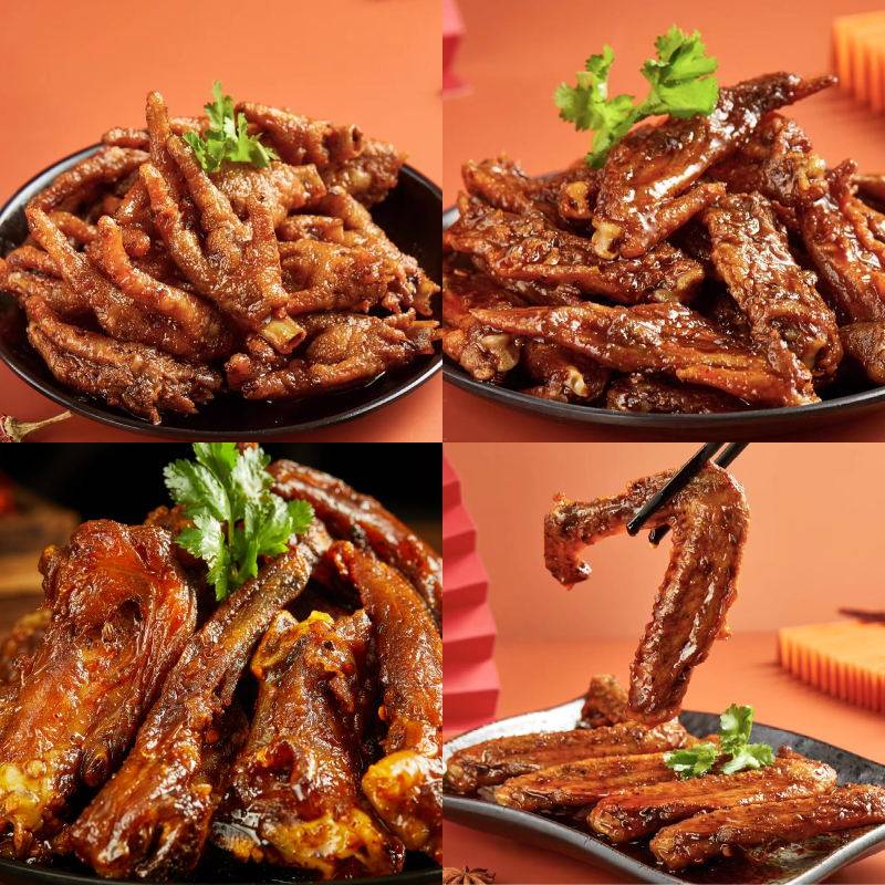 岚湘格 香辣鸡爪-鸡翅尖-鸭锁骨-鸭翅-套餐组合