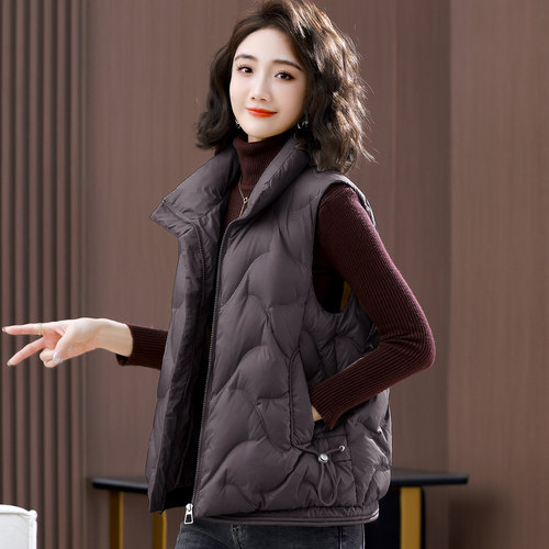 羽绒马甲女款2025新款秋冬外穿时尚时髦洋气轻薄羽绒内胆马夹背心