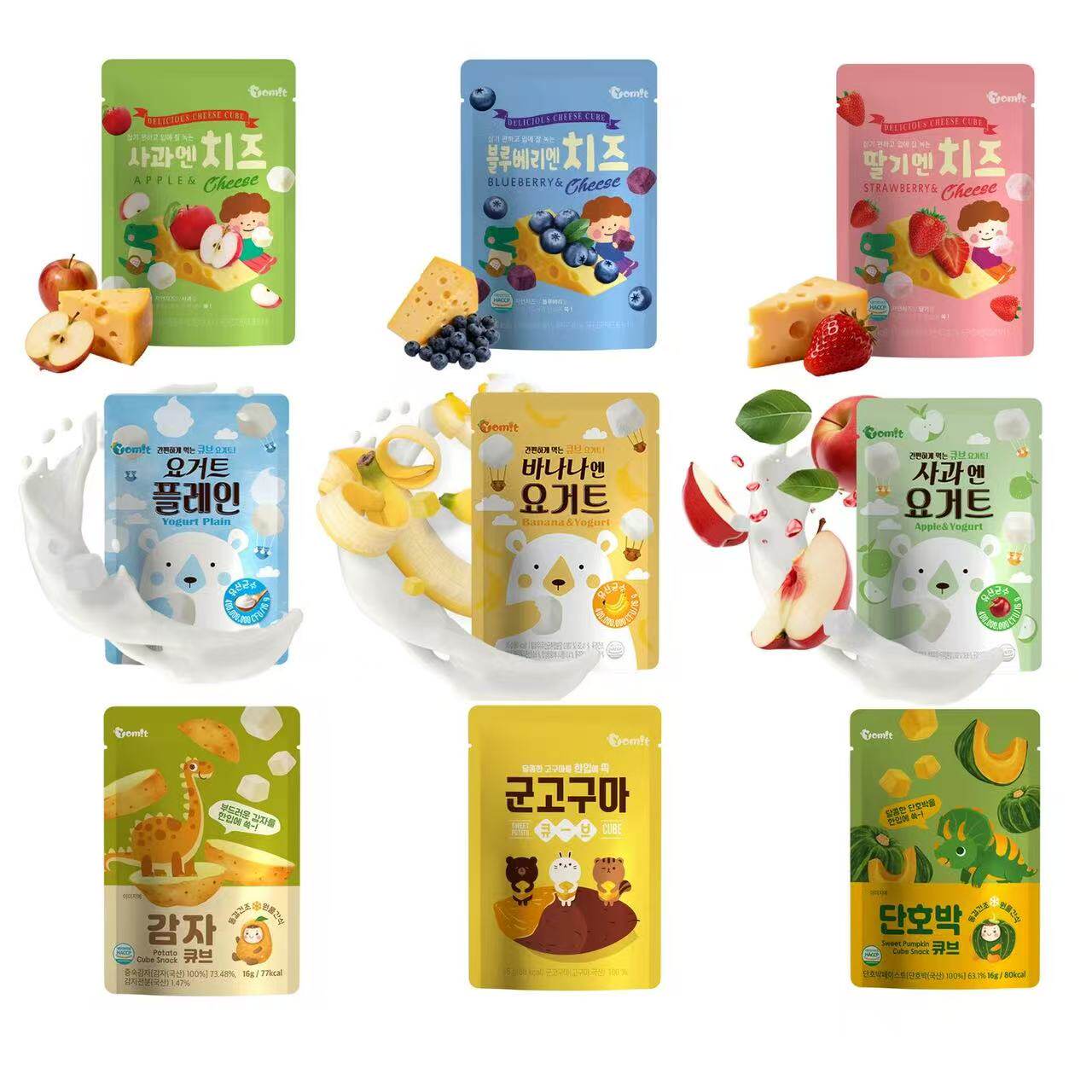 韩国零食辅食 纯爱水果奶酪溶豆&水果酸奶溶豆&蔬菜溶豆 口味任选