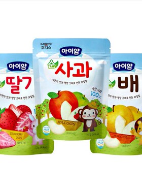 满158包邮2件打折 冻干水果干零食ildong 梨干 草莓干 苹果干