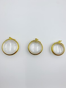 圆形嘎乌盒镀金擦擦佛像亚克力外壳