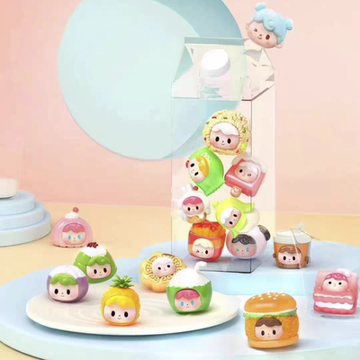 正版YOYO右右吃货宝宝系列萌粒盲盒潮玩可爱公仔摆件挂件礼物隐藏