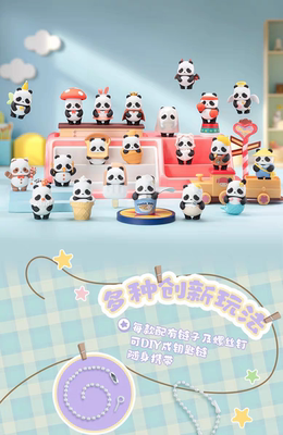 正版PandaRoll胖哒幼Minime百变系列盲盒手办迷你萌粒潮玩礼物女