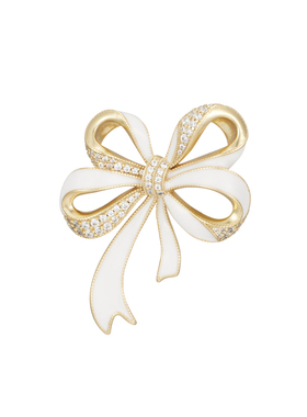 Fellala/翡拉拉「珍爱缎带」系列蝴蝶结胸针简约时尚大气送老师