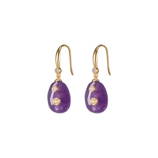 Fellala/翡拉拉「糖果」系列水晶玛瑙耳环耳饰官方饰品女生日礼物