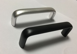 机箱把手铝3U96孔距机柜门拉手面板提手U型喷沙黑色银色包邮