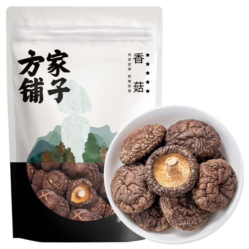 菇盖厚实 菇柄短小 煲汤炒菜 泡发率高