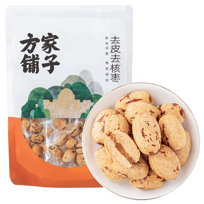 方家铺子正品官方旗舰店红枣新疆特产灰枣去皮去核枣500g休闲零食