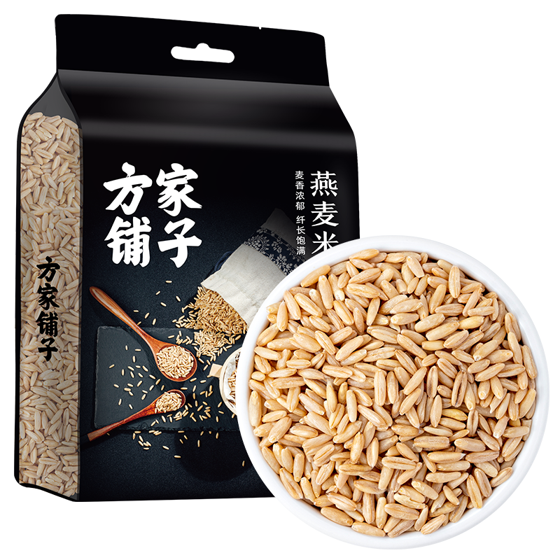 方家铺子燕麦米1kg/袋麦仁五谷杂粮粗粮大米粥燕麦仁中华老字号
