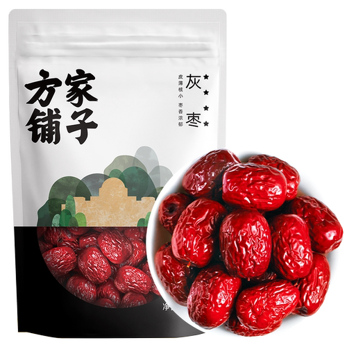 方家铺子四星楼兰灰枣500g袋装