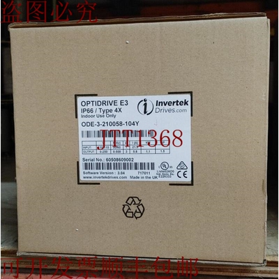 原装供应INVERTEK OPTIDRIVE ODE-3-210058-104Y 115V 1PH 1.5 NE