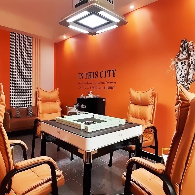 现代简约麻雀馆棋牌室墙纸网红打卡点拍照直播间背景墙布轻奢壁纸