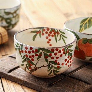 清水烧日本制进口森俊山粗陶抹茶碗金彩茶杯复古高端米饭碗纯手工