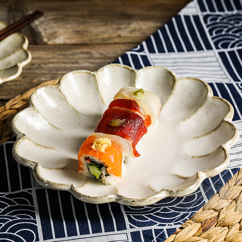 粗陶手绘高档饭碗日式餐具