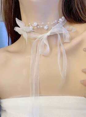 小众甜美颈链项链手链两用