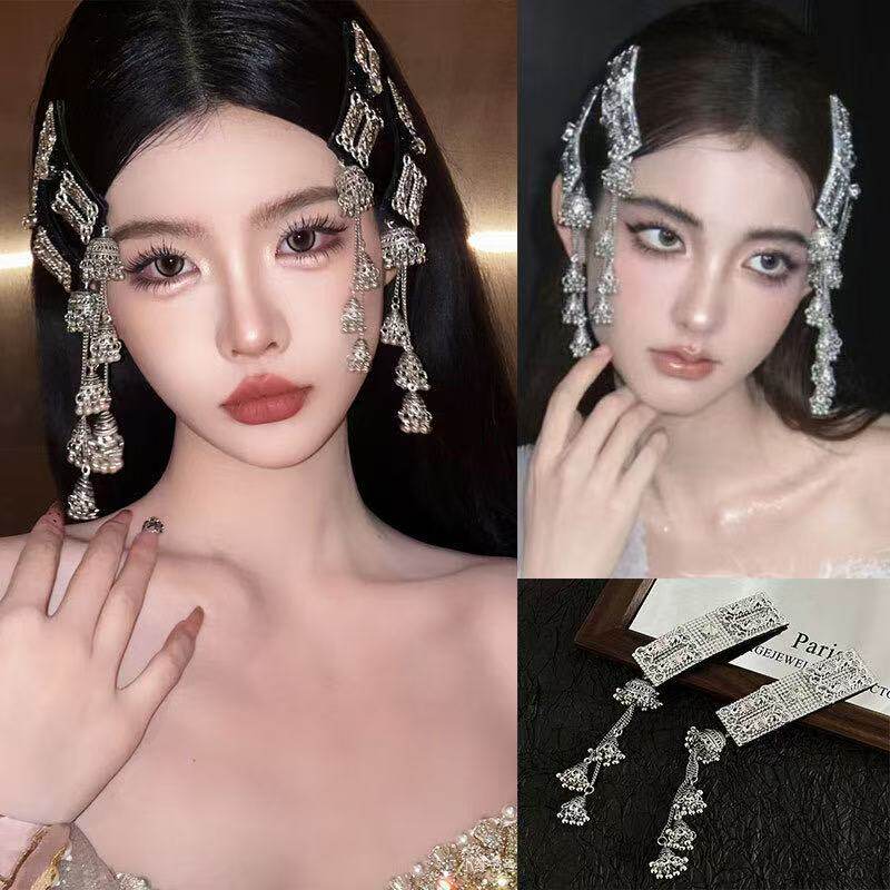 易梦玲同款~银色流苏发饰民族风发夹边夹刘海夹子草原蒙古族旅游,饰品/流行首饰/时尚饰品新,发饰,淘宝优惠券,粉丝福利购,淘宝优惠卷