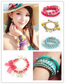 波西米亚民族风多层海边沙滩度假气质百搭手链女韩版 复古手镯配饰