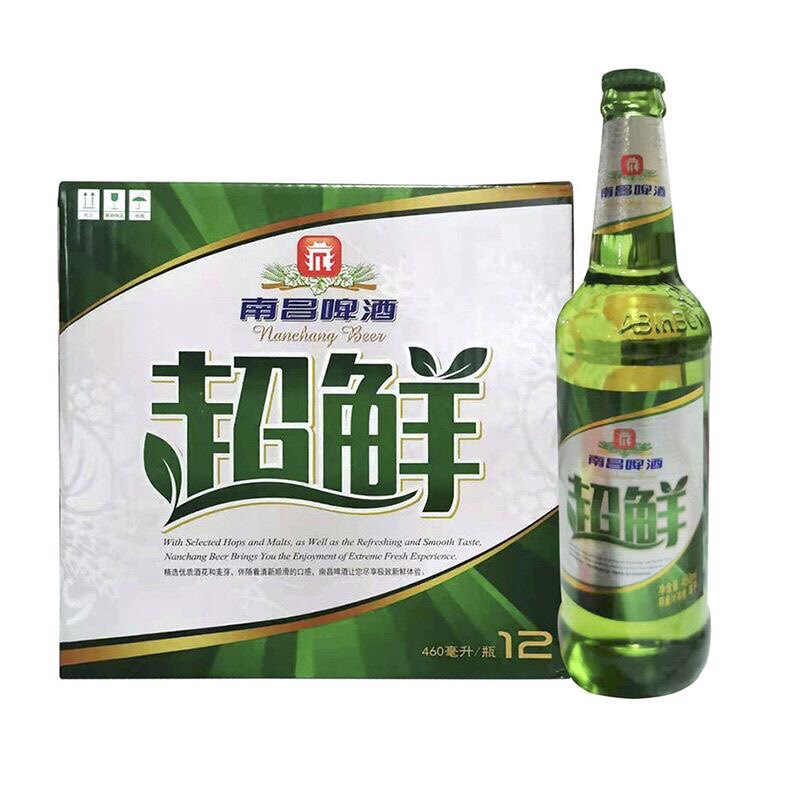460ml*12瓶南昌八度百威啤酒瓶装江西特产拉罐南昌超鲜8度