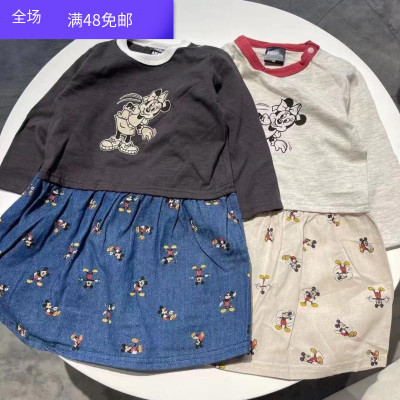 外贸原单春秋女婴童棉可爱连衣裙