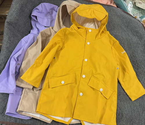 外贸原单宝宝连帽雨衣防水防风连帽外套