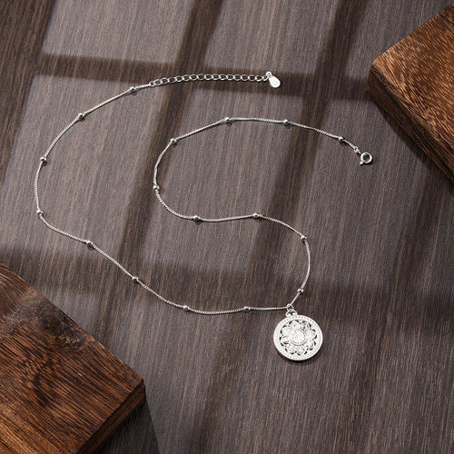 足银S999八宝罗盘项链