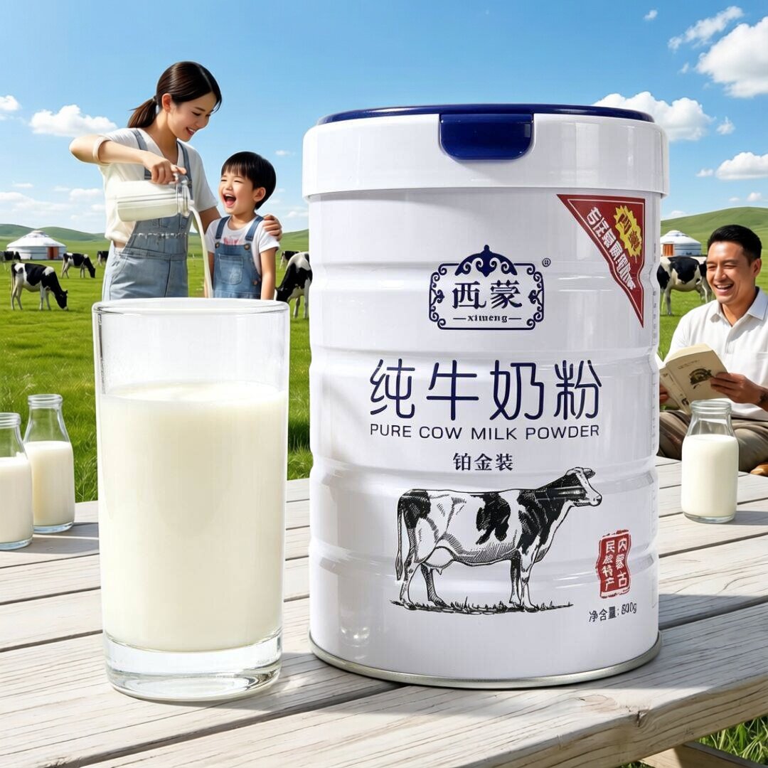 西蒙纯牛奶粉800克营养早餐