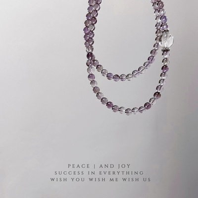 【SA】天然玻利维亚紫黄晶紫水晶多圈三圈女款手串设计款叠戴手链