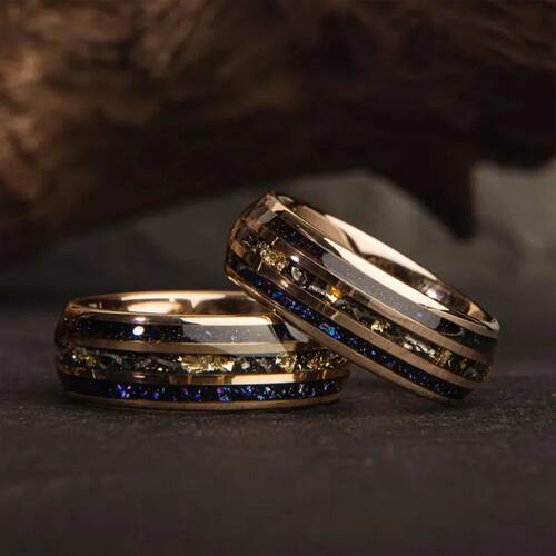 8MM Meteorite tungsten ring anillos bague homme de