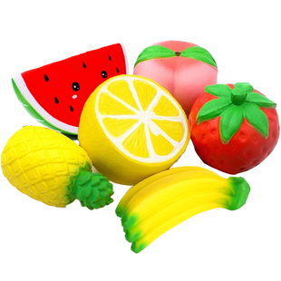 Avocado Squishy Fruit Package Peach Watermelon Banana Cake