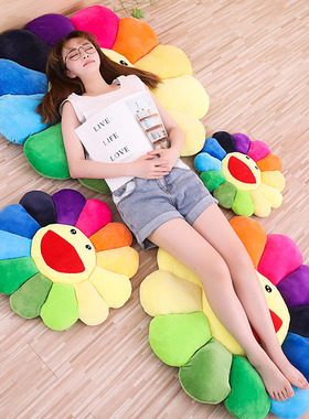 New 43-100cm Smile Sunflower Plush Toy Stuffed Doll Cat Pet