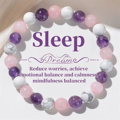 1pc Fashionable Aura Balancing Sleep Bracelet, 8mm Natural