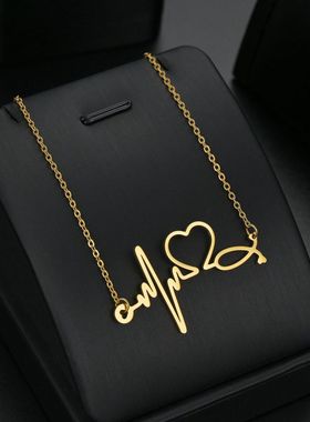 Heartbeat Necklace Women Love Heart Necklaces & Pendants