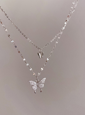 New Fashion  Shiny Butterfly Necklace Ladies Exquisite